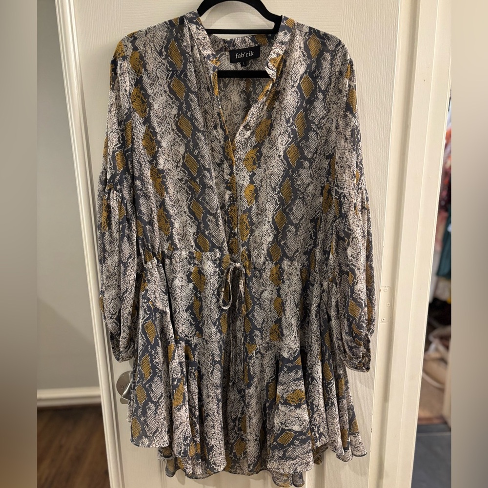 Snakeskin swing dress